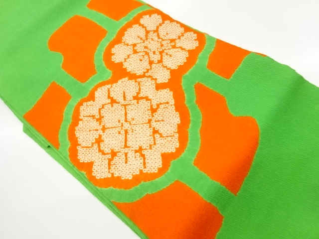 JAPANESE NAGOYA OBI / MATELASSE / FLOWER CREST